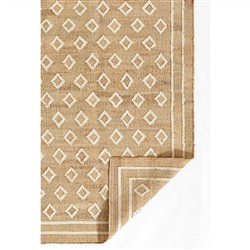 Safiya Coastal Beach Natural Diamond Patterned Jute Rug - 3'6"x5'6"|