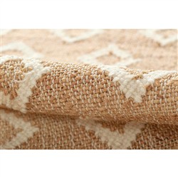 Safiya Coastal Beach Natural Diamond Patterned Jute Rug - 3'6"x5'6"|