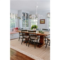 Maisha Coastal Beach Ivory Border Patterned Rug - 3'6"x5'6"|