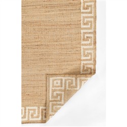 Maisha Coastal Beach Ivory Border Patterned Rug - 3'6"x5'6"|