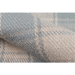 Vianna Updated Traditional Light Blue Wool Plaid Patterned Rug - 3'6"x5'6"|