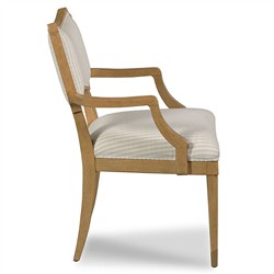 Powers French Country Cream Stripe Dining Arm Chair|