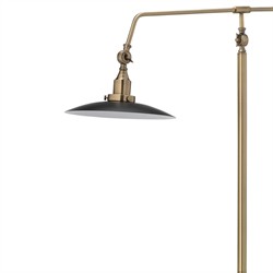 Travis Modern Antique Brass Swing Arm Floor Lamp|