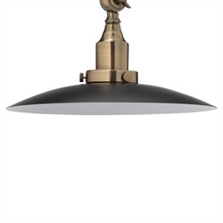 Travis Modern Antique Brass Swing Arm Floor Lamp|