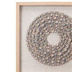 Rocco Coastal Beach Taupe Shell Wall Art|