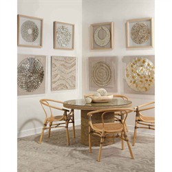 Alease Coastal Beach Off White Shell Wave Wall Art|