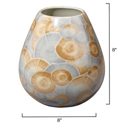 Prynn Coastal Beach Blue Ceramic Decorative Vase|