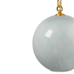 Azrael Modern Classic Blue Glass Sphere Pendant|