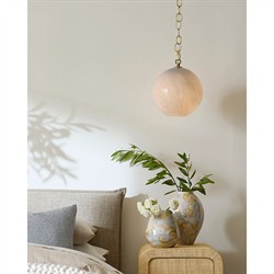 Azrael Modern Classic Blue Glass Sphere Pendant|