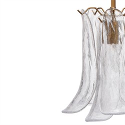 Isolde Updated Traditional Clear Glass Petal Pendant|