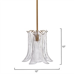 Isolde Updated Traditional Clear Glass Petal Pendant|
