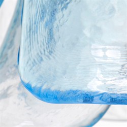 Isolde Updated Traditional Light Blue Glass Petal Pendant|