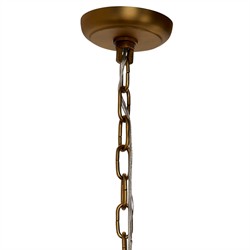 Elowen Updated Traditional Pale Blue Glass Curved Chandelier|