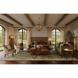 Elowen Updated Traditional Pale Blue Glass Curved Chandelier|