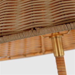 Visual Comfort Wimberley Updated Traditional Natural Wicker Wrapped Floor Lamp|