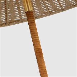 Visual Comfort Wimberley Updated Traditional Natural Wicker Wrapped Floor Lamp|