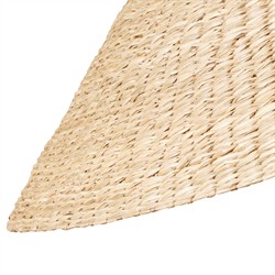 Camilla Coastal Seagrass Shade Black Iron Arched Floor Lamp|