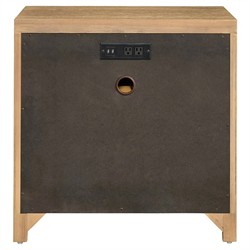 Isabella Modern Classic Fluted Brown Oak Nightstand|