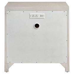 Isabella Modern Classic Fluted White Oak Nightstand|