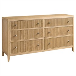 Isabella Modern Classic Fluted Brown Oak Double Dresser|