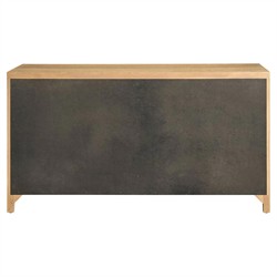 Isabella Modern Classic Fluted Brown Oak Double Dresser|