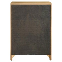 Isabella Modern Classic Fluted Brown Oak Tall Chest|