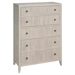 Isabella Modern Classic Fluted White Oak Tall Chest|