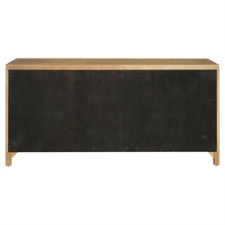 Isabella Modern Classic Fluted Brown Oak Credenza|