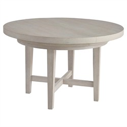 Diana Modern Classic White Oak Round Extendable Dining Table - 54-72"|