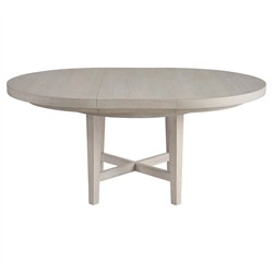 Diana Modern Classic White Oak Round Extendable Dining Table - 54-72"|