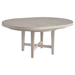 Diana Modern Classic White Oak Round Extendable Dining Table - 54-72"|