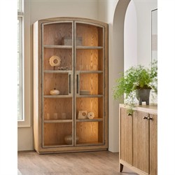 Judy Modern Classic Brown Oak Display Cabinet|