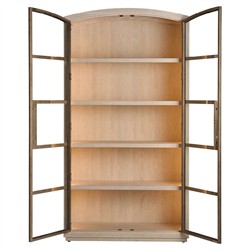 Judy Modern Classic White Oak Display Cabinet|