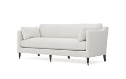 Madeline Heathered Ivory Performance Sofa - 84"|