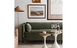 Madeline Sage Green Velvet Sofa - 84"|