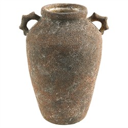 Emmett Updated Traditional Rust Glazed Ceramic Planter|