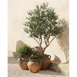 Emmett Updated Traditional Rust Glazed Ceramic Planter|