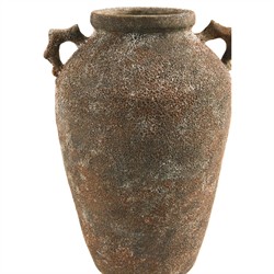 Emmett Updated Traditional Rust Glazed Ceramic Planter|