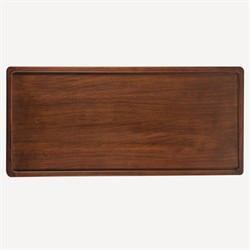 Tobi Updated Traditional Brown Wood Spindle Rectangular Coffee Table|