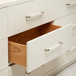 Taylor Modern Classic White Linen 9 Drawer Dresser|
