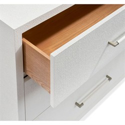 Taylor Modern Classic White Linen 3 Drawer Chest|