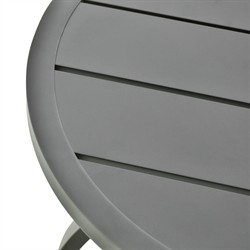 Madelle Modern Classic Black Aluminum Round Outdoor End Table|