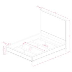 Anjana Updated Traditional Woven Rattan Brown Oak Bed - Queen|