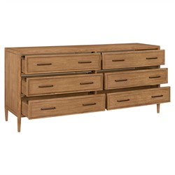 Anjana Coastal Beach Brown Oak Double Dresser|