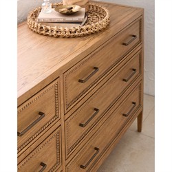 Anjana Coastal Beach Brown Oak Double Dresser|