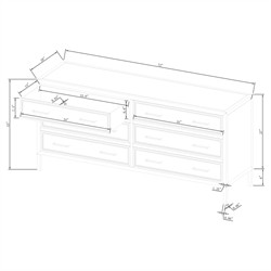 Anjana Updated Traditional Brown Oak Double Dresser|