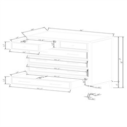 Anjana Updated Traditional Brown Oak Dresser|