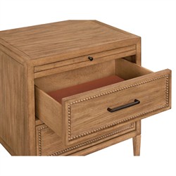 Anjana Coastal Beach Brown Oak Nightstand|