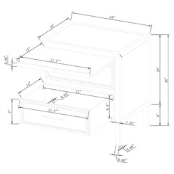 Anjana Updated Traditional Brown Oak Nightstand|