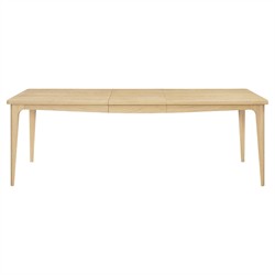 Nora Modern Classic Brown Oak Wood Rectangular Extendable Dining